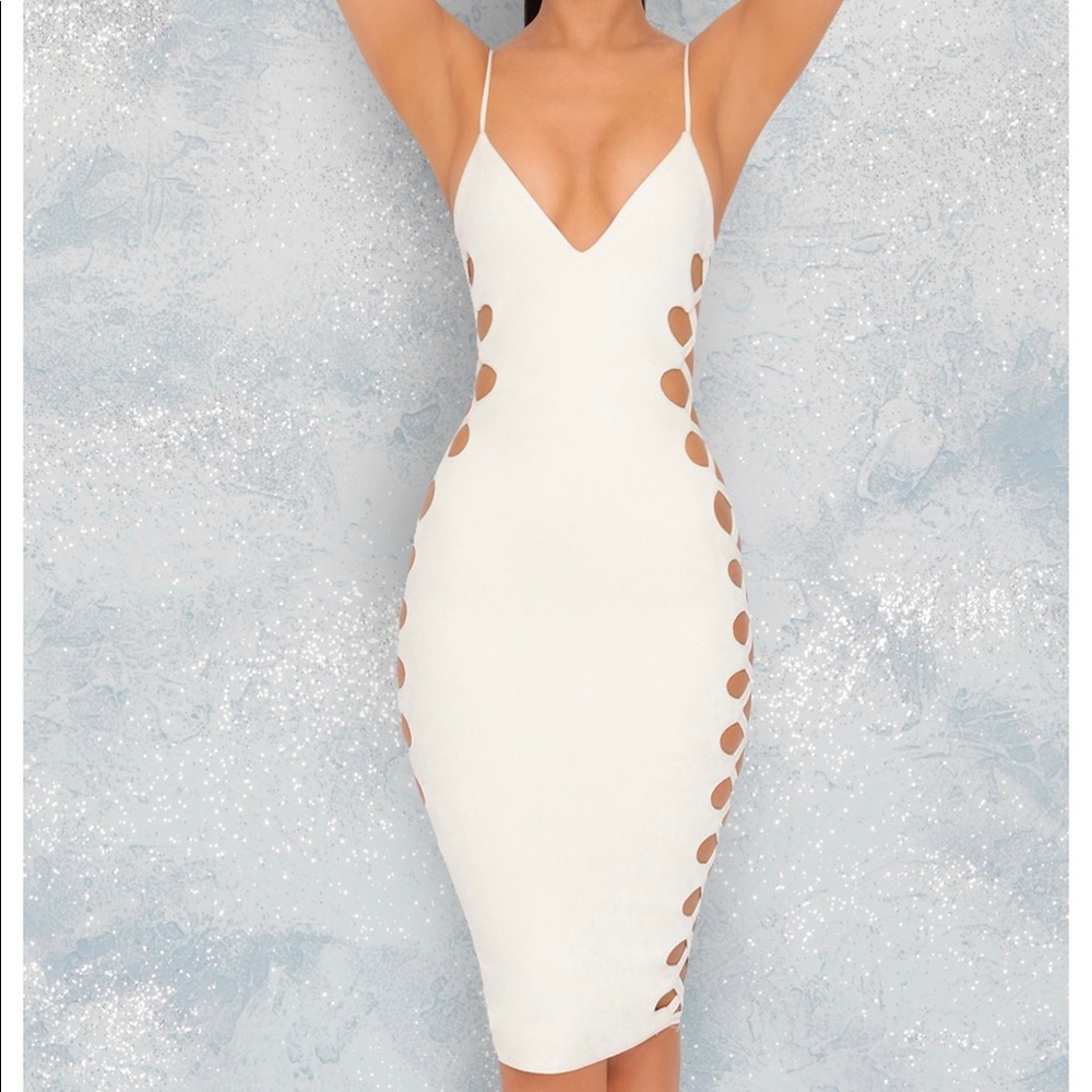 Brand New | SUEDE CUT OUT MIDI DRESS